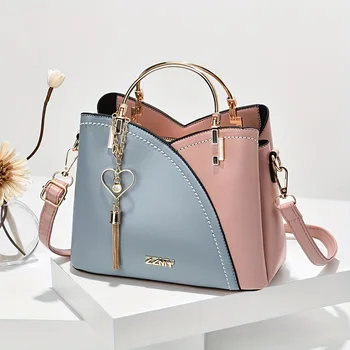 Дамска чанта 2023 Нова тенденция чанта Многофункционален контрастен цвят Моден телефон с голям капацитет Чанта с едно рамо Crossbody