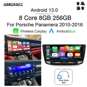 7862 Carplay Auto Android 13 кола радио GPS плейър за Porsche Panamera 2010-2015 2016 2017 навигация 8G + 256G Wifi LTE Bluetooth