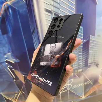 Биографичен филм Oppenheimer телефон случай за Samsung Galaxy S30 S23 S21 S22 S20 S10E S9 бележка 20 10 Pro Ultra Plus стъкло