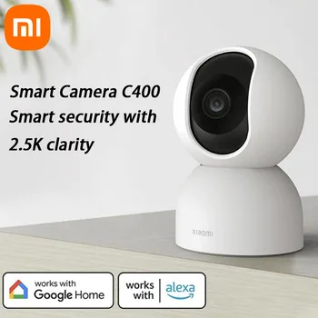 Xiaomi Глобална версия Mi Smart камера за нощно виждане C400 Интелигентна сигурност с 2.5K яснота 4MP 360° въртене AI Откриване на хора