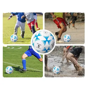 Обучение по футбол Водоустойчива PVC еластична футболна топка за професионални тренировъчни състезания Размер 5 Официален футбол за възрастни