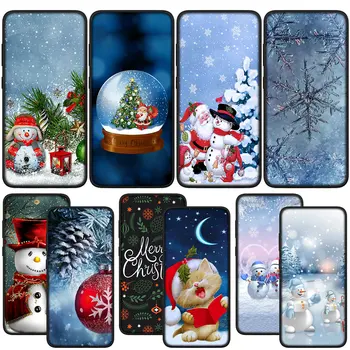 Весела Коледа снежен снежен човек елен мек телефон капак за Xiaomi Poco X3 NFC GT X4 M2 M3 M4 Pro M5 10T 11T 11 12 C40 F3 A3 A2 случай