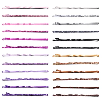 96pcs Щипки за коса Stoving лак коса метал стайлинг шноли (златисто, розово, лилаво и черно всеки лист)