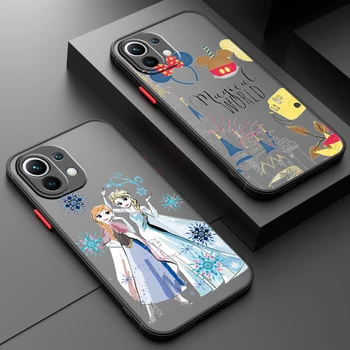 Disney Снежанка за Xiaomi Mi 13 12 12S 12T 12X 11 11T 10 9T Lite Pro Ultra матирано полупрозрачно твърдо калъфче за телефон Fundas Cover