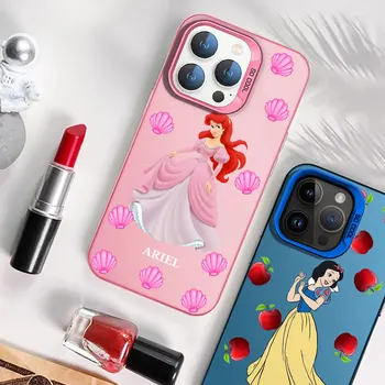 Disney Princess Калъф за телефон за iPhone 13 XS Max X 12 Pro 14 Plus 11 15 Pro Max XR 13 Pro 13 Pro Soft Luxury Официален TPU капак