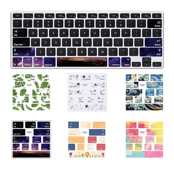 F3KE бележник английски клавиатура стикер цвят бутон стикер за macair лаптопи филм