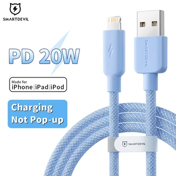 SmartDevil 20W PD USB кабел за iPhone 14 13 12 ProMax бързо зареждане USB кабел 66W за Samsung Xiaomi iPad данни тип C кабел