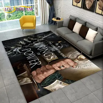 Пръстените на Power TV филм площ килим,килим килим за дома хол спалня диван изтривалка декор,деца играят нехлъзгащи етаж мат 3D