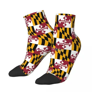 Знаме на Мериленд глезена чорапи мъжки мъжки жени зимни чорапи отпечатани