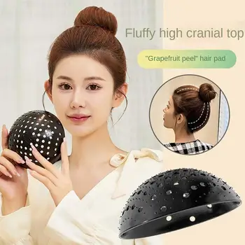 Pomelo Skin Hair Pad Hair Styling Tools High Skull Top Pomelo Skin Puff Hair Cushion, Household Flat on the Back Head Кръгла топка