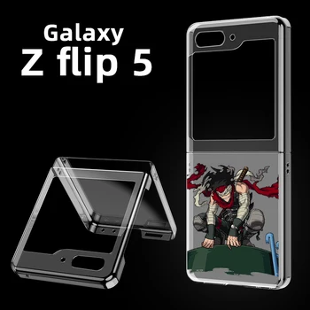 My Hero Academia Аниме Ясен калъф за телефон за Samsung Galaxy Z Flip 5 3 4 Shell за Samsung Z Flip3 Flip4 Твърд капак на бронята на компютъра