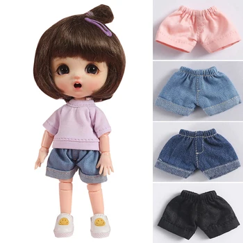 Ob11 бебешки дрехи bjd дрехи къси панталони дънкови шорти къси ръкави тениска 1 / 12bjd кукла дрехи моли obitsu11 GSC играчка подарък
