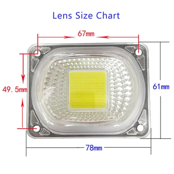 1Set LED COB чип матрица с обектив рефлектор за 50W прожектор наводнения източник на светлина външна светлина чип лампа DIY прожектор