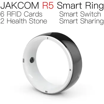 JAKCOM R5 Smart Ring По-нови от NFC етикет за еднократна употреба метална визитка квадрат черен гаранция защита стикер пръстен EM4100