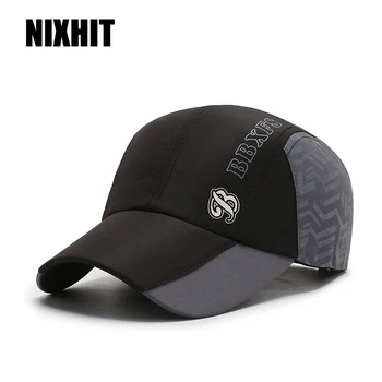 NIXHIT Летен слънцезащитен крем дишаща бърза суха тънка бейзболна шапка за мъже Открит спортен риболов катерене татко шапки кост Gorras A307
