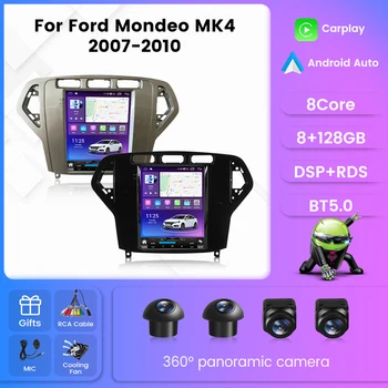 Автомобилно радио за Ford Mondeo 4 2006 - 2010 Мултимедиен плейър Автомобилна интелигентна система Android Auto RDS DSP 9.7inch Tesla Style Screen