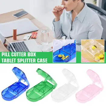 Медицина Tablet Cutter Pill Storage Box Splitter Наркотици Таблет Pill Case Съхранение Care Health Case Divider Cutter Medicine Z8Y9