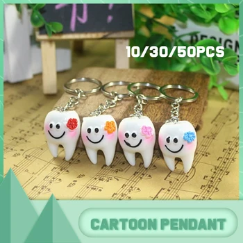Дентална симулация зъб висулка ключодържател прекрасен карикатура стоматологични декоративни протези аксесоари за промоция подаръци гореща продажба