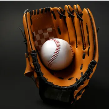 Открит спорт два цвята бейзболна ръкавица влак софтбол практика оборудване размер лява ръка за възрастни мъже жени високо качество