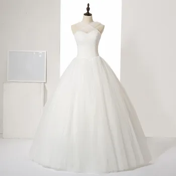 Обикновена сватбена рокля нов стил сватбена рокля Vestido de noiva булчинска рокля бални рокли роба mariage