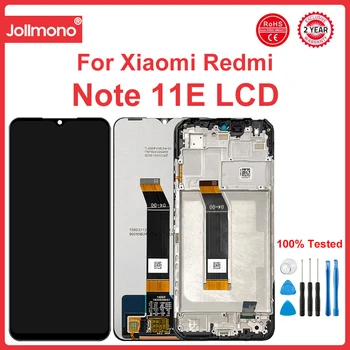Екран за Xiaomi Redmi Note 11E 22041219C LCD дисплей Цифров сензорен екран с монтаж на рамката за Redmi Note11 E Забележка 11 E