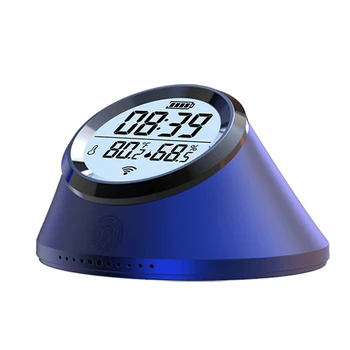 Tuya Zigbee Интелигентен сензор за влажност на температурата Часовник вътрешен термометър с LCD дисплей за Google Home Smart Life