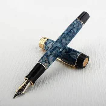 Jinhao 100 Lanli каменна смола златен клип фонтан Nib F канцеларски писалка 0.5mm подаръци студенти писалки бизнес писане офис инструмент