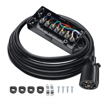 За RV ремарке седемжилен свързващ кабел с разклонителна кутия Wire Long 8FT за САЩ щепсел части