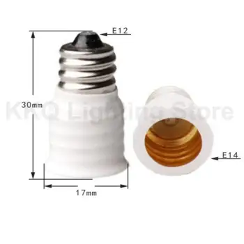 20pcs E12 до E14 цокъл LED светлина лампа адаптер крушка титуляр цокъл чейнджър лампа притежателя конвертори монтаж конвертор притежателя к