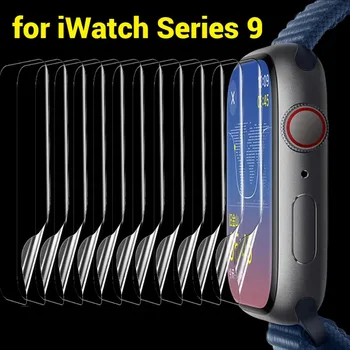 10/1 пакет TPU екран протектор за Apple Watch серия 9 45mm 41mm против надраскване водоустойчив мек HD Clear ъпгрейд гъвкави филми
