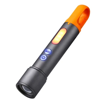  USB акумулаторно фенерче Zoomable LED фенерче с COB странична светлина прожектор Torch за открит траен лесен монтаж
