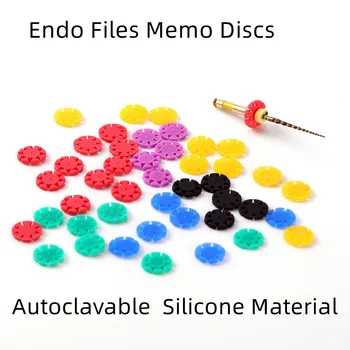  100pcs / чанта Стоматологични ендо файлове Стопери Цветна дезинфекция Маркиращ кръг Ендо файлове Броячи за ендодонтски файлове Смесване на бележки