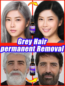 Серум за лечение на сива коса Бял до черен естествен цвят Ремонт Подхранващи продукти Грижа против косопад Мъже Жени