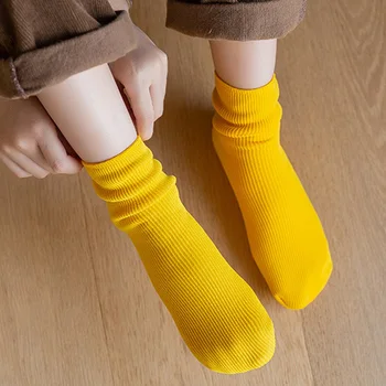 2Pair бебешки подови чорапи плюс кадифе Mid Tube чорапи сняг чорапи памучни чорапи меки дебели есен зима