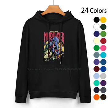 & Mindflayer лого чист памук качулка пуловер 24 цвята Mindflayer лого дракон дракон дракон изкуство 100% памук качулка суитчър