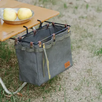 Къмпинг маса страна чанта за съхранение с кука открит пикник бюро висящи чанта риболов бюро Sundries организация чанта