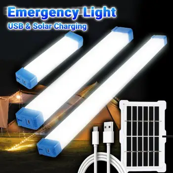 LED тръба нощна светлина многофункционална преносима осветителна тръба 3 зъбни колела USB светлини 15/30 / 50CM външна аварийна светлина с дълга лента