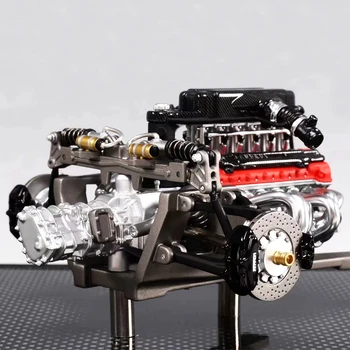 Модел на двигателя Спортен автомобил 1:18 Лимитирана серия Симулация Колекция от смола на двигателя Модел на играчката на двигателя