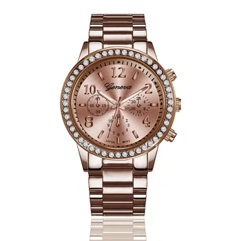 Дамски часовници Луксозно високо качество 2023 Модни жени Часовник от неръждаема стомана Изящен циферблат Дамски кварцов ръчен часовник