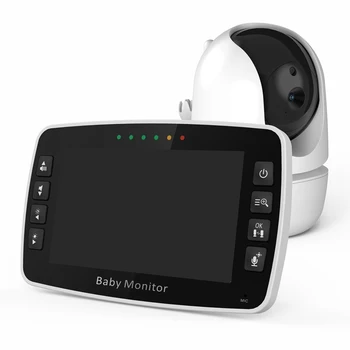 4.3Inch IPS екран безжичен PTZ домофонна бебешка мониторна камера за сигурност Температурен дисплей Nanny Cam камера за дълги разстояния EU Plug