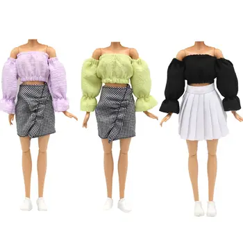 Kawaii кукла дрехи най-новите сладък боди тениска пола подходящ за 29 см кукла ежедневно ежедневно облекло аксесоари за момичета подарък