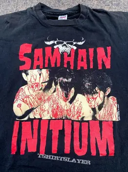 Реколта 1990 Samhain Initium тениска класическа в черен памук всички размери TT8255