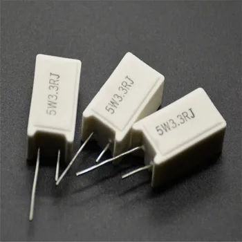 5Pcs SQM RX27-5Вертикален циментов резистор 5W 2.7R 3R 3.3R 3.6R 4.7R 5R 5.1R 5.6R 6.2R 6.8R 7.5R 8.2R Ohm керамика
