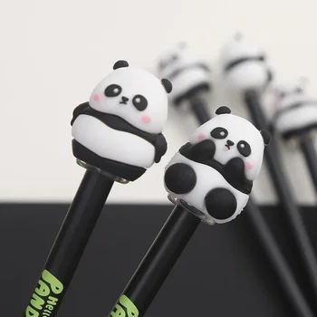63 бр/лот Сладък панда животни изтриваеми гел писалки училище офис доставка черно синьо мастило канцеларски писалки за писане 0.5mm на едро