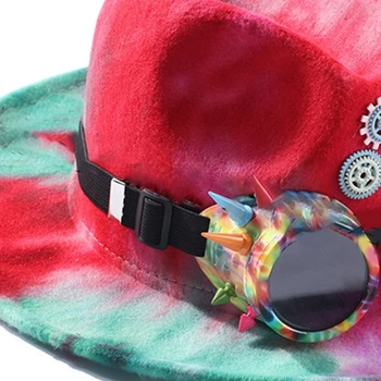Готическа шапка с периферия Steampunk очила шапка мъже жени облекло аксесоар унисекс шапка