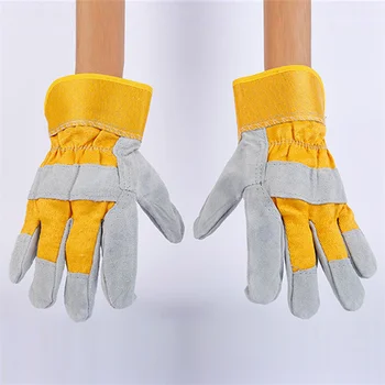Работни ръкавици Телешка скално катерене Защита на спортната безопасност Кожена ръкавица Шофиране Шлайфане Заваряване Многофункционални работни ръкавици