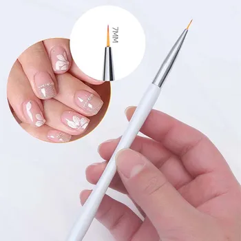 DIY рисуване на нокти 3D нокти съвети ултра-тънка линия за боядисване на нокти писалка издърпайте тел четка за нокти нокти изкуство лайнер писалка UV гел нокти изкуство четка