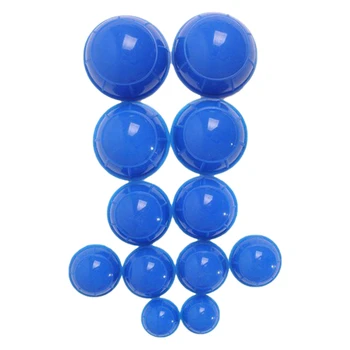 12Pcs Синьо здравеопазване вакуум вендузи чаши силиконови смукателна чаша масаж