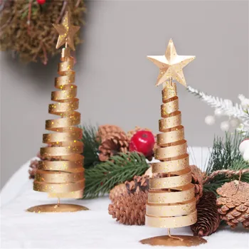 Gold PET Multi-style Window Gift Christmas Small Christmas Ornaments Tree decoracion navidad addobbi natalizi ornaments 2020