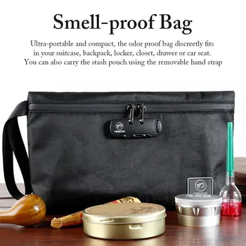 Travel съхранение дезодорант чанта парола заключване многофункционален активен въглен мирис доказателство миризма голяма пазарска водоустойчива торбичка чанта
